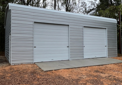 Backyard Buildings Metal Buildings South Carolina 5 Professional metal building construction process showing site preparation and installation by SC Backyard Buildings team